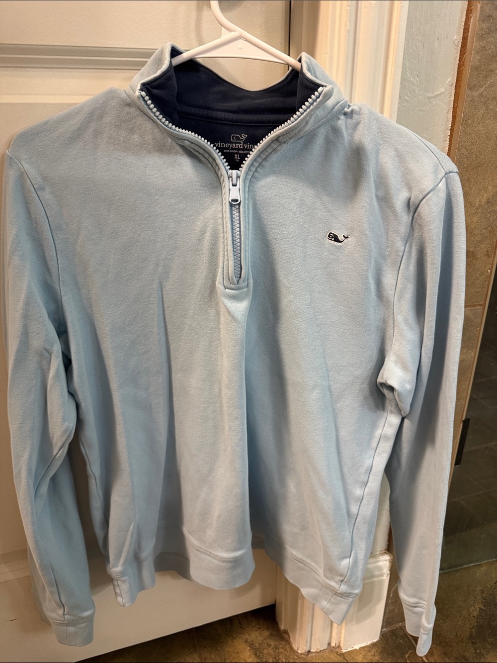 Vineyard Vines Light Blue Quarter-Zip Pullover